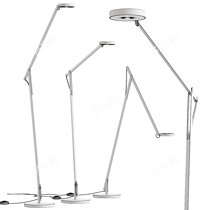 Modern String F1 Floor Lamp 3D model image 2