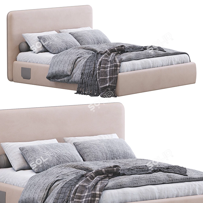 Sleek Argos Bed - Modern Design! 3D model image 1