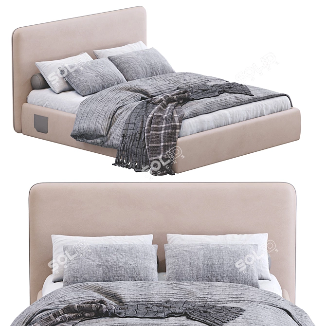 Sleek Argos Bed - Modern Design! 3D model image 3