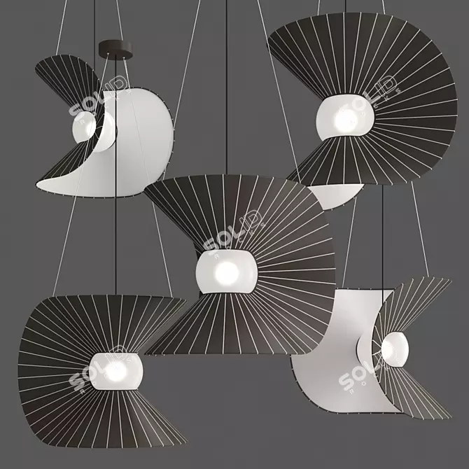 Elegant Mariposa Suspension 3D model image 1