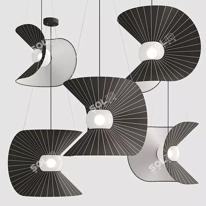 Elegant Mariposa Suspension 3D model image 2