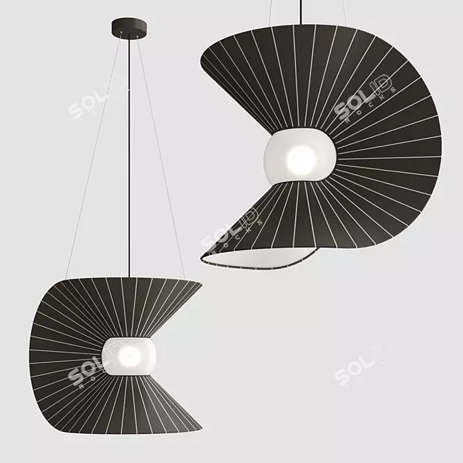 Elegant Mariposa Suspension 3D model image 5