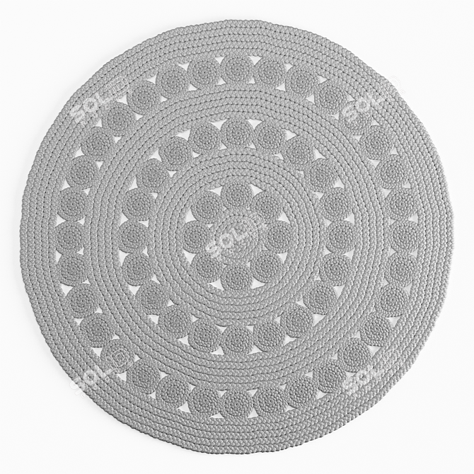 Serena & Lily Round Jute Rug 3D model image 2