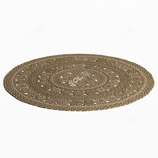 Serena & Lily Round Jute Rug 3D model image 3