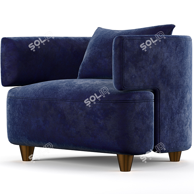 Elegant Elain Armchair - Modern Design 3D model image 1