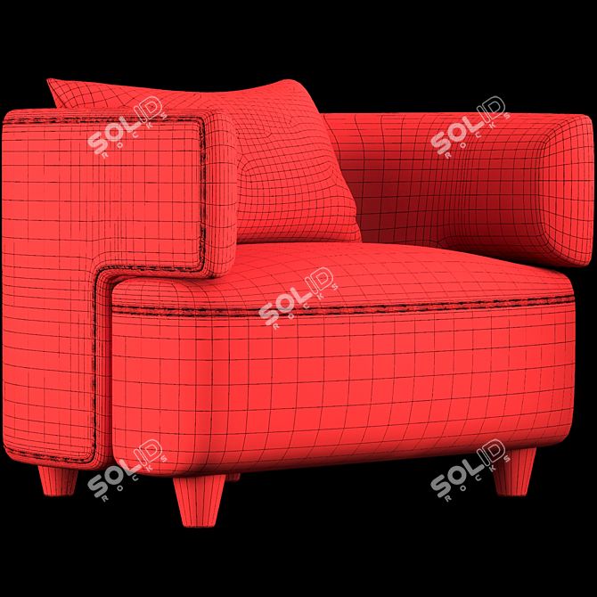 Elegant Elain Armchair - Modern Design 3D model image 3