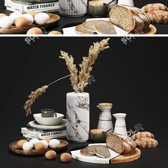 Modern Kitchen Accessory Set 3D model image 9