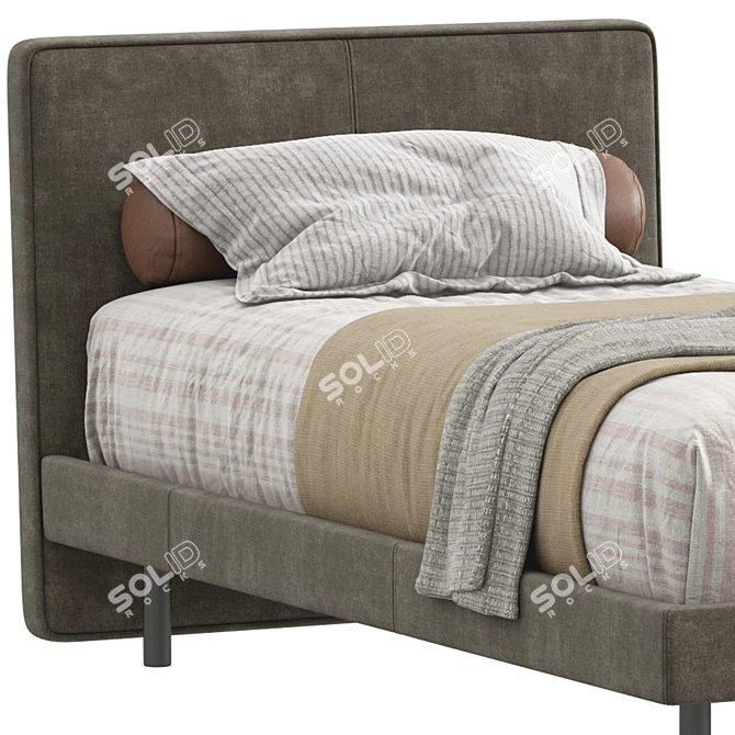 Elegant Single Bed by Pianca 3D model image 5