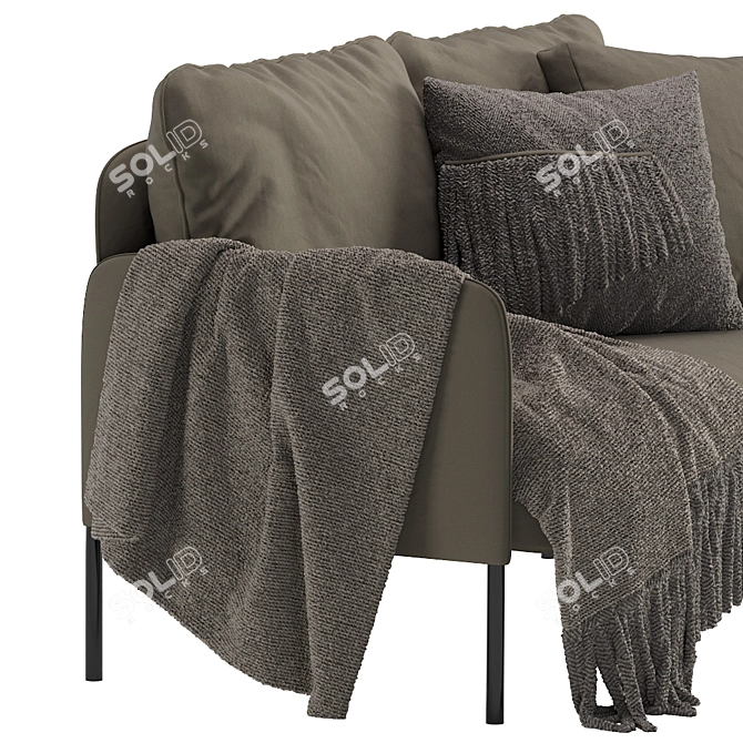 Modern Gray GLOSTAD Sofa 3D model image 3