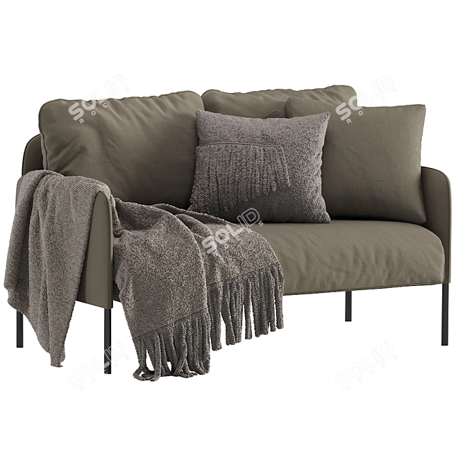 Modern Gray GLOSTAD Sofa 3D model image 5