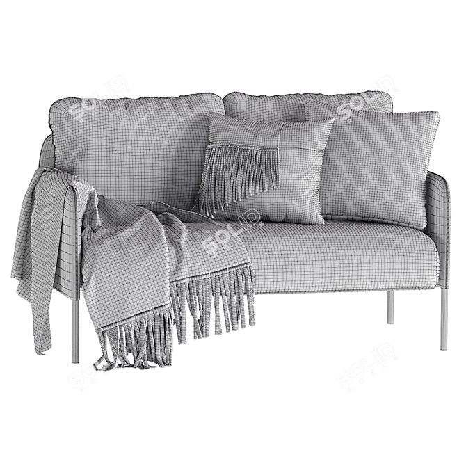 Modern Gray GLOSTAD Sofa 3D model image 7