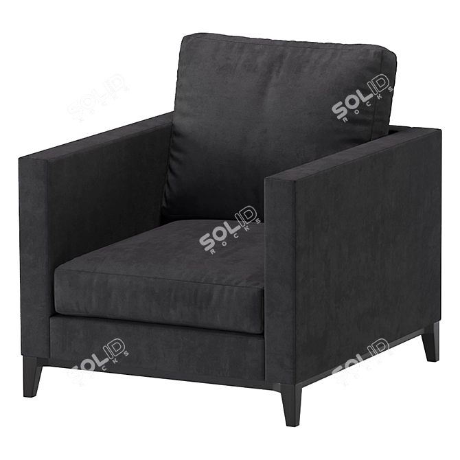 Sleek SWIFT Armchair 3D model image 2