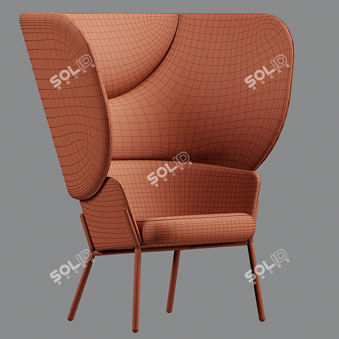 Wam 1571 Armchair: Embrace and Concentrate 3D model image 5