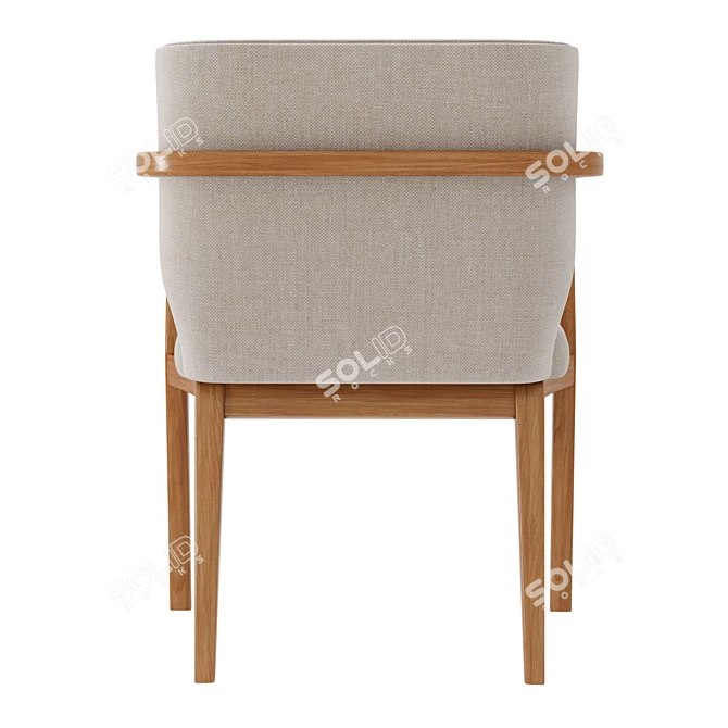 Elegant Prudenze Armchair: Modern Design & Comfort 3D model image 3