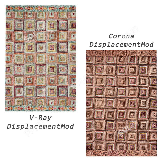 Variety Collection: 6 Rugs with VRayFur & Displacement 3D model image 2