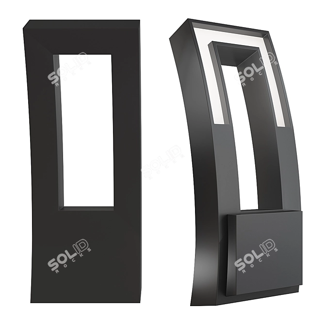 Dusk-to-Dawn Outdoor LED Sconce 3D model image 1