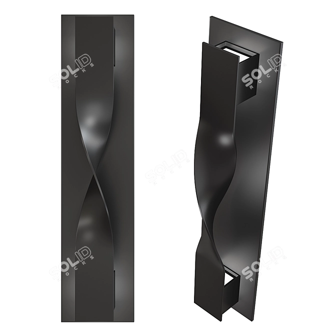 Twist LED Sconce: Modern Form, Indoor/Outdoor 3D model image 1