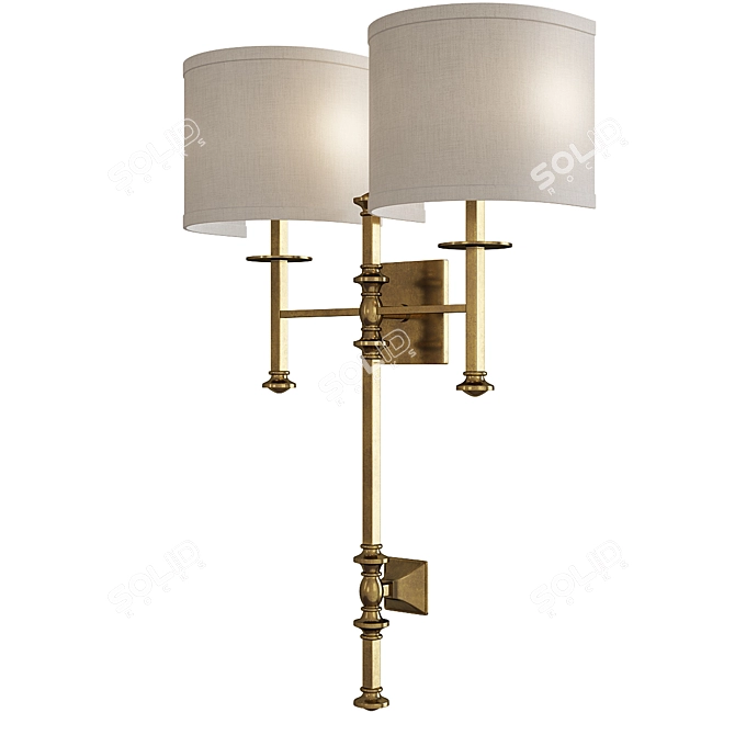 Elegant Devon Sconce: Perfect Lighting Solution 3D model image 2