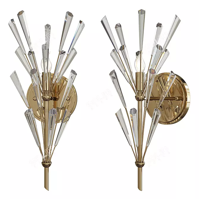 Luminous Crystal Wand Wall Sconce 3D model image 1