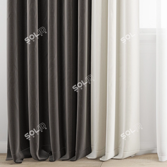 Polygonal Curtain Model 3D model image 2