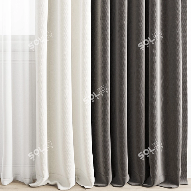 Polygonal Curtain Model 3D model image 3