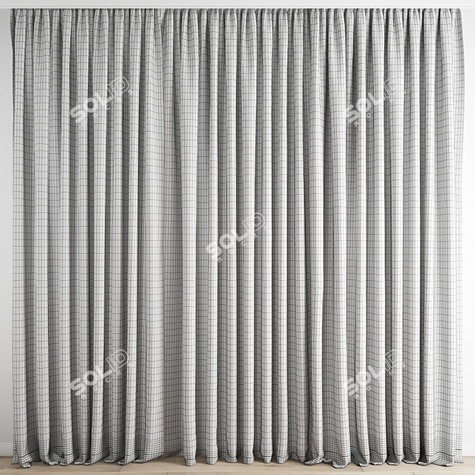 Polygonal Curtain Model 3D model image 4