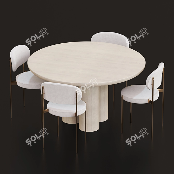 Modern Dining Chair 06 3D model image 2