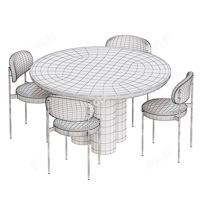 Modern Dining Chair 06 3D model image 4