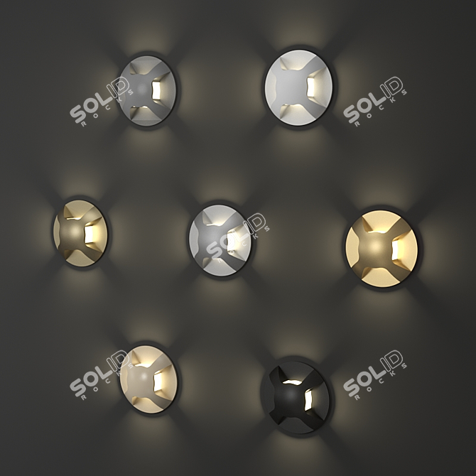 Sleek LED Staircase Light Set 3D model image 2