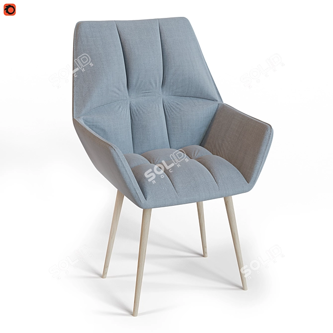 Elegant Munich Armchair - Elba Furniture 3D model image 1
