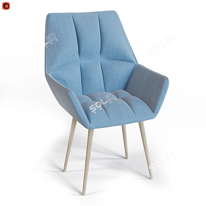 Elegant Munich Armchair - Elba Furniture 3D model image 2