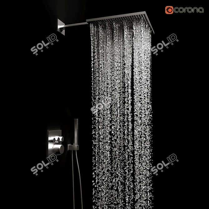 Refreshing Rain Shower Experience 3D model image 1