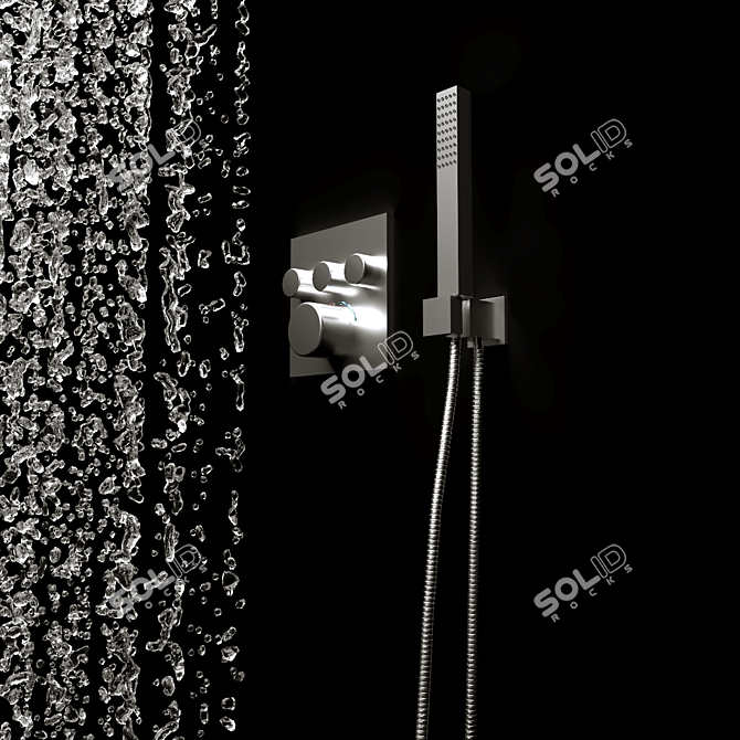 Refreshing Rain Shower Experience 3D model image 2