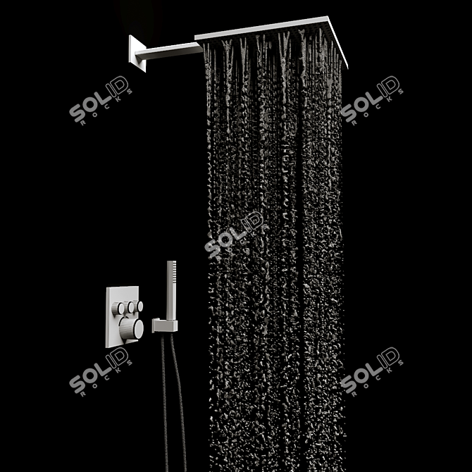 Refreshing Rain Shower Experience 3D model image 4