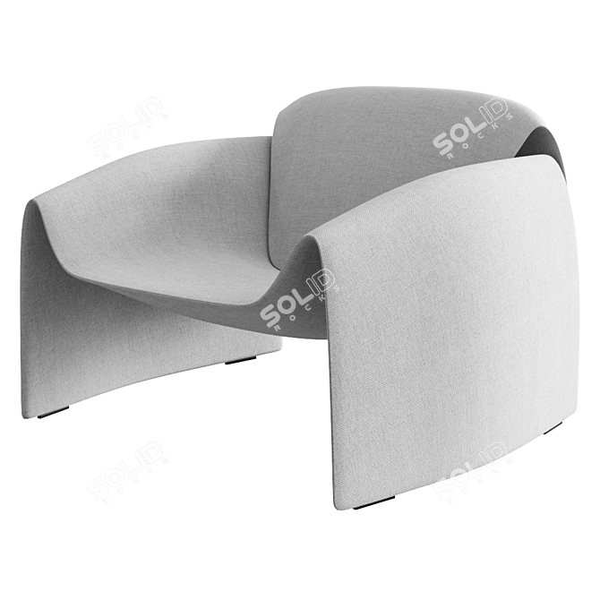 Poliform Le Club Armchair: Sleek Design, High-Quality Materials 3D model image 3