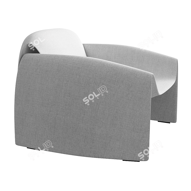 Poliform Le Club Armchair: Sleek Design, High-Quality Materials 3D model image 4