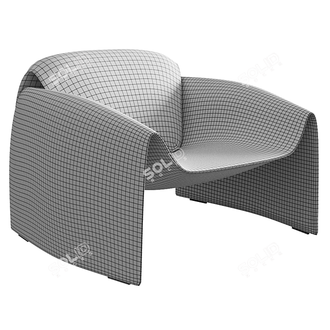 Poliform Le Club Armchair: Sleek Design, High-Quality Materials 3D model image 6