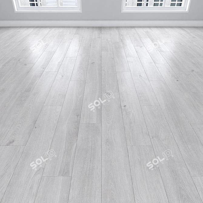 Parquet Oak: Herringbone, Linear & Chevron Designs 3D model image 2