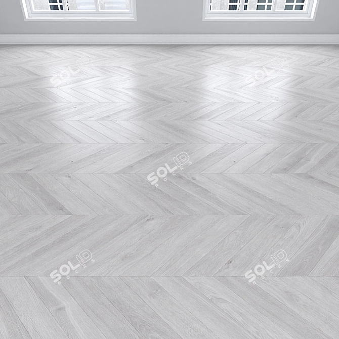 Parquet Oak: Herringbone, Linear & Chevron Designs 3D model image 4