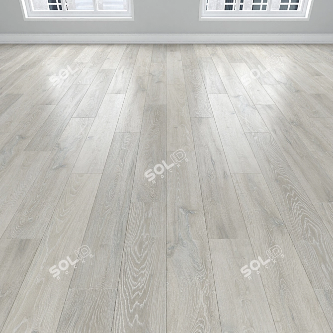 Oak Parquet: Herringbone, Linear, Chevron 3D model image 2