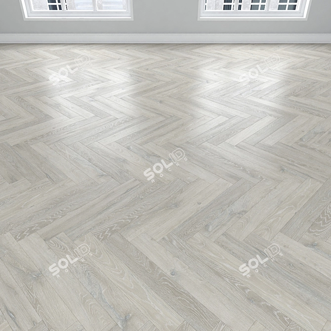 Oak Parquet: Herringbone, Linear, Chevron 3D model image 3