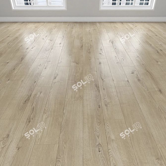 Oak Parquet: Herringbone, Linear & Chevron 3D model image 2