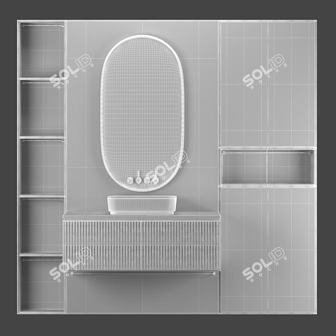 Versatile Bathroom Set: A105 3D model image 6