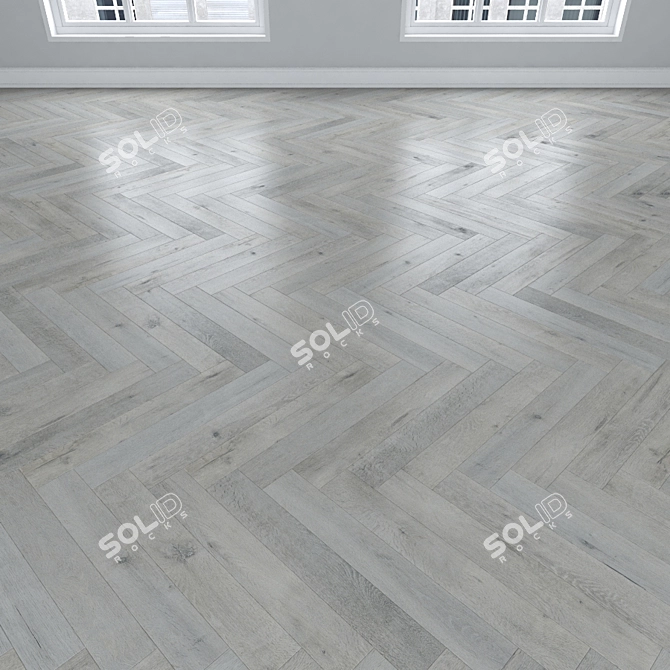 Oak Parquet: Herringbone, Linear & Chevron 3D model image 3