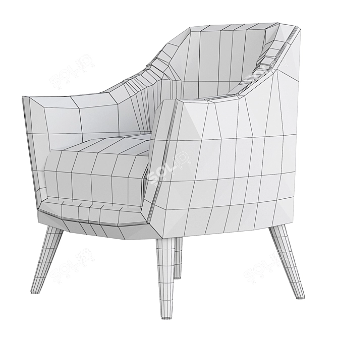 Elegant Selena Armchair: Stylish Design & Superior Comfort 3D model image 7