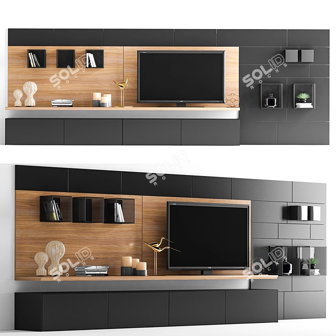 Ronda Design Magnetika TV Cabinet: Stylish Storage Solution 3D model image 1