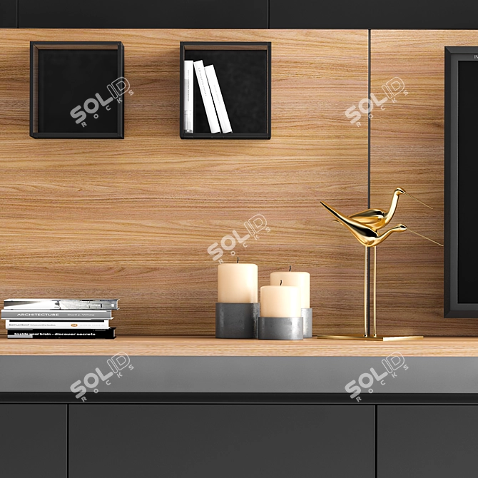 Ronda Design Magnetika TV Cabinet: Stylish Storage Solution 3D model image 3