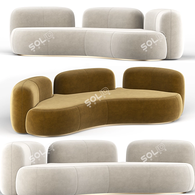 Modern Tateyama XL Sofa - Timeless Comfort 3D model image 2