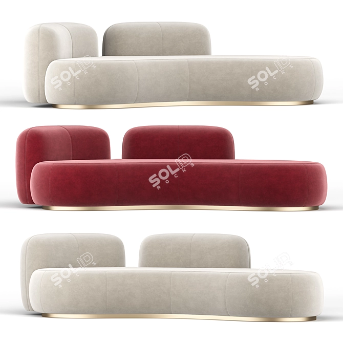 Modern Tateyama Sofa: Sleek and Stylish 3D model image 2