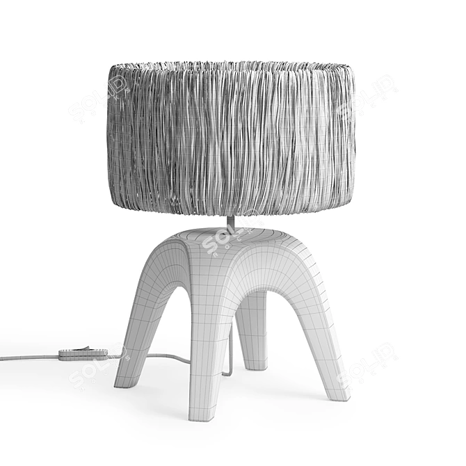 Minimalist Natural Leonti Lamp 3D model image 2
